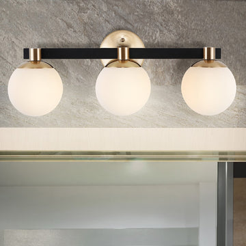 Modernist Globe Metal/Frosted Glass Modern Contemporary LED Vanity - JONATHAN Y